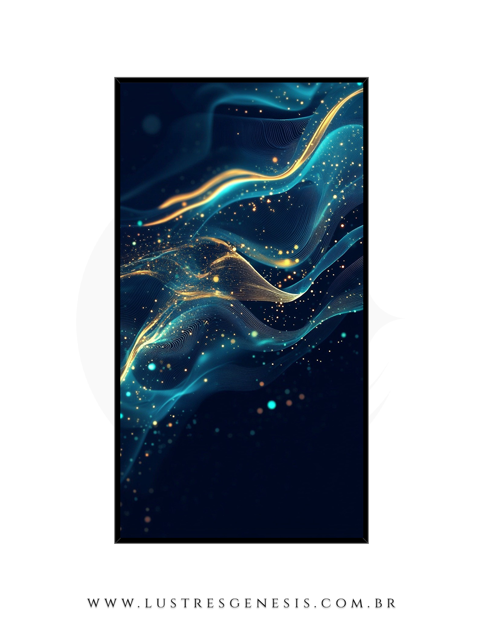 Quadro Moderno de Parede Lua com LED Frio